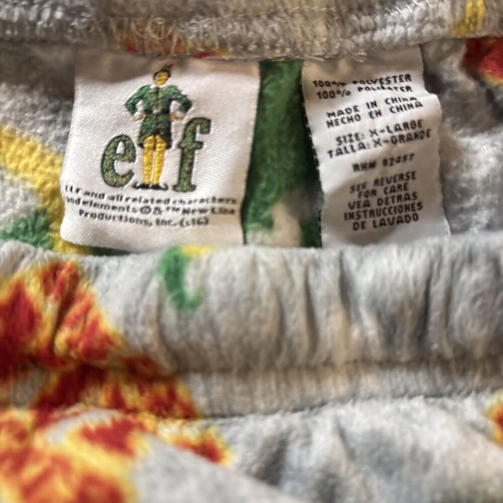 Elf Movie Buddy Christmas Pajama Pants XLT Gray Son of a Nutcracker - Picture 6 of 7